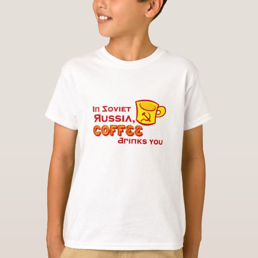 Koffie-Drinken Je Kinder Shirt (Voorkant)