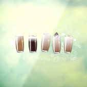 Koffie-Drinken Realistische Koffiewinkel Advert vo Raamsticker (Vel 3)