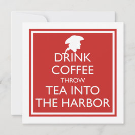 KOFFIE DRINKEN, THEE IN DE HAVEN GOOIEN Feestje Kaart