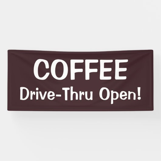 KOFFIE Drive-Thru Open! Banner (Horizontaal)
