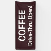 KOFFIE Drive-Thru Open! Banner (Verticaal)