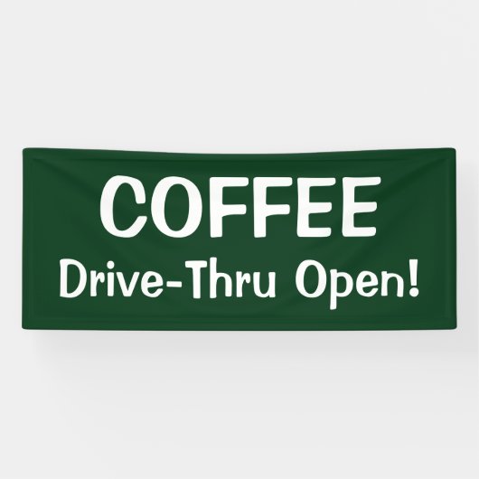 KOFFIE Drive-Thru Open! Banner (Horizontaal)