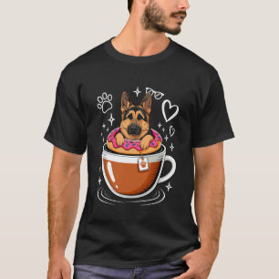 Koffie Duitse Herders Donut GSD T-shirt
