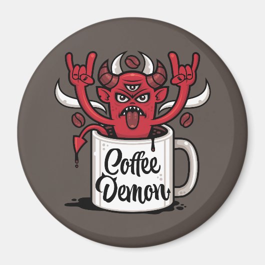 Koffie Duivel Magneet (Voorkant)
