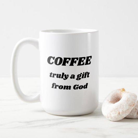 KOFFIE echt een gift van de Mok van de God (Met donut)
