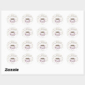 Koffie Een baby brouwt Meisje Baby shower Ronde Sticker (Vel)