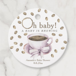 Koffie Een baby is aan het brouwen Baby shower Bedankjes Labels