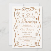 Koffie een Baby is Baby shower brouwen Kaart (Voorkant)