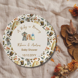 Koffie een Baby is Baby shower brouwen Papieren Bordje