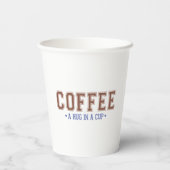 Koffie: Een beker in een beker met papier (Achterkant)