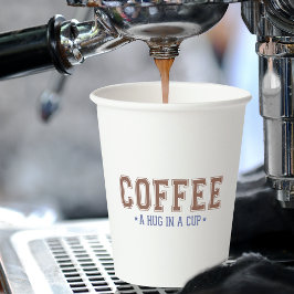 Koffie: Een beker in een beker met papier