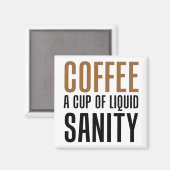 Koffie een beker van vloeiende hygiëne magneet (Voorkant / Achterkant)