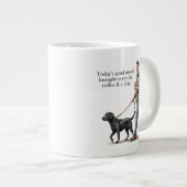 Koffie & een Black Lab beginnen de dag goed Grote Koffiekop (Voorkant rechts)