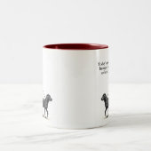 Koffie & een Black Lab maken vandaag beter Tweekleurige Koffiemok (Center)