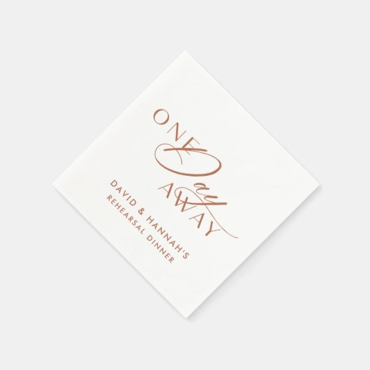 Koffie een dag weg servetten voor repetitie diner (Hoek)