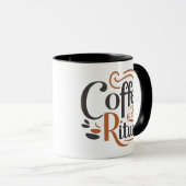 Koffie een dagelijks ritueel mok (Voorkant rechts)
