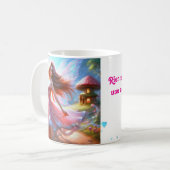 Koffie, een glimlach, een mooie dag, een kop (Voorkant links)