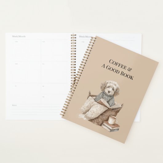 Koffie & Een Goed Boek Hondenmand Planner (Display)