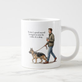 Koffie & een Herder Beginnen de Dag Goed Grote Koffiekop