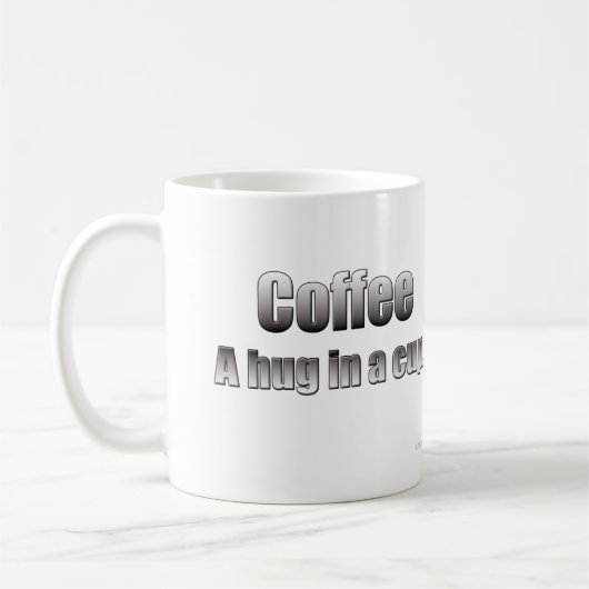 Koffie - Een knuffel in een beker Koffiemok (Links)