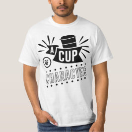 Koffie, een kopje karakter t-shirt