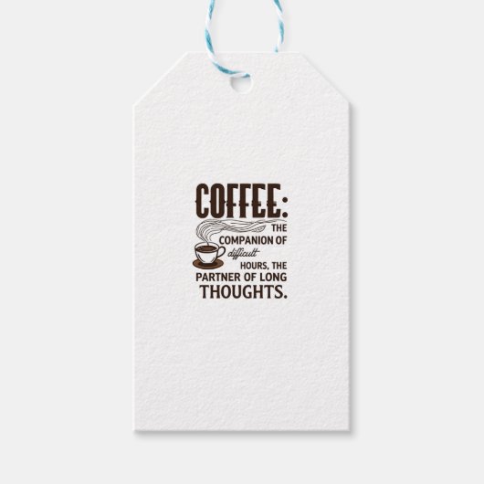 Koffie: een metgezel cadeaulabel (Voorkant)