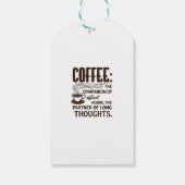 Koffie: een metgezel cadeaulabel (Achterkant)