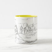 koffie , een rots tweekleurige koffiemok (Center)