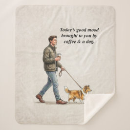 Koffie & een Sheltie Gezellige Dag Sherpa Deken