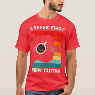 Koffie eerst bij gitaar Matching Guitar Coffee Lov T-shirt