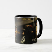 Koffie eerst! Caravaggio mok - aangepaste naam (Voorkant rechts)