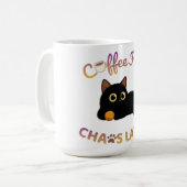 Koffie eerst, chaos later Latte mok (Voorkant links)