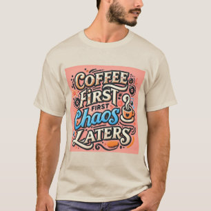 Koffie eerst, chaos later T-shirt