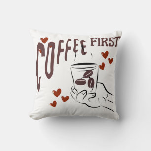 Koffie Eerst Cute Love Kussen
