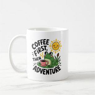 Koffie eerst dan avontuur - Schattigee eigenzinnig Koffiemok