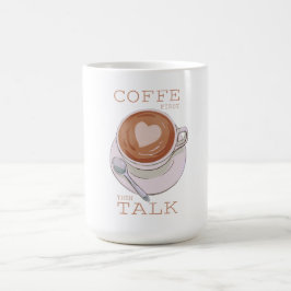 Koffie eerst, dan praten – Grappige ochtendkoffiek Koffiemok