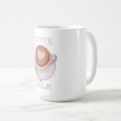 Koffie eerst, dan praten – Grappige ochtendkoffiek Koffiemok (Voorkant rechts)