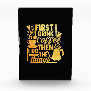 Koffie eerst Drink ik de koffie Fotoblokken