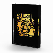 Koffie eerst Drink ik de koffie Fotoblokken (Rechts)