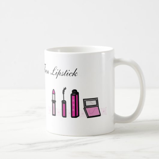 Koffie eerst en dan lipstick koffiemok (Rechts)