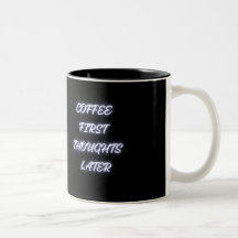 Koffie Eerst Gedachten Later Grappige Mok