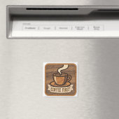 Koffie Eerst Houten Magneet (Insitu (Vaatwasser))