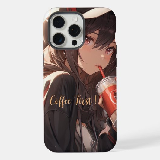 Koffie Eerst iPhone Hoesje (Achterkant)