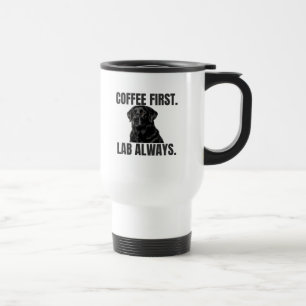 Koffie eerst. Lab altijd. – Black Labrador Coffee Reisbeker