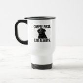 Koffie eerst. Lab altijd. – Black Labrador Coffee Reisbeker (Links)