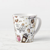 koffie eerst latte mok (Rechterhoek)