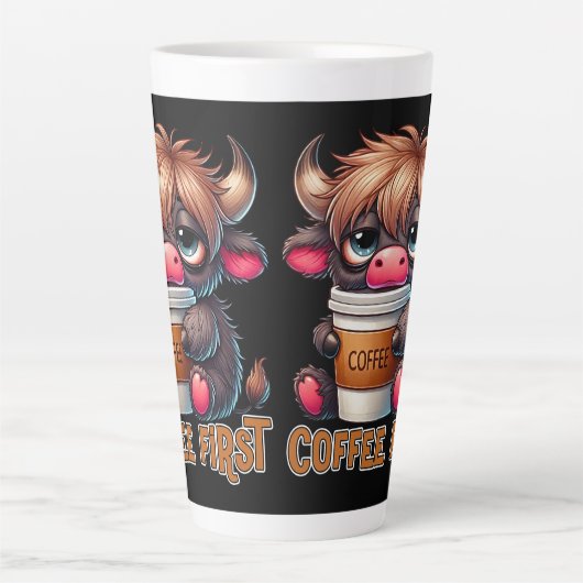 Koffie Eerst Latte Mok (Voorkant)