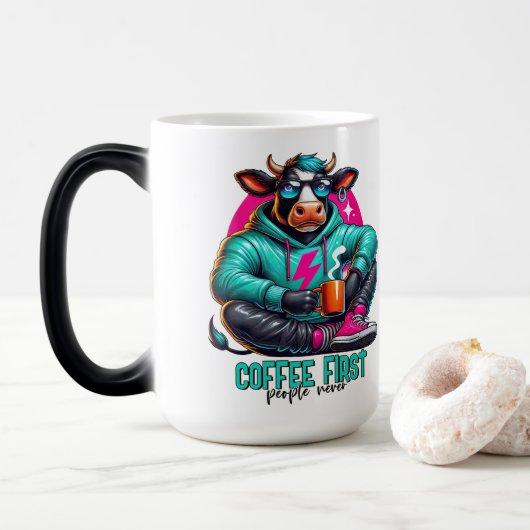 Koffie eerst  magische mok (Met donut)
