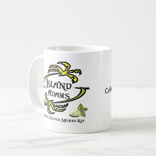 Koffie eerst, Mojitos later keramische Mok (Voorkant links)