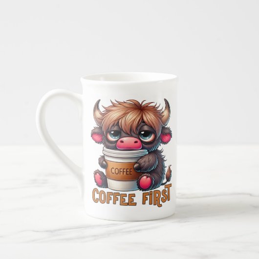 Koffie Eerst  Porselein Kop (Links)